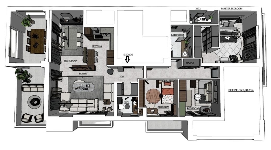 (Προς Πώληση) Κατοικία Διαμέρισμα || Ν. Ηρακλείου/Ηράκλειο - 126 τ.μ, 3 Υ/Δ, 455.000€ 